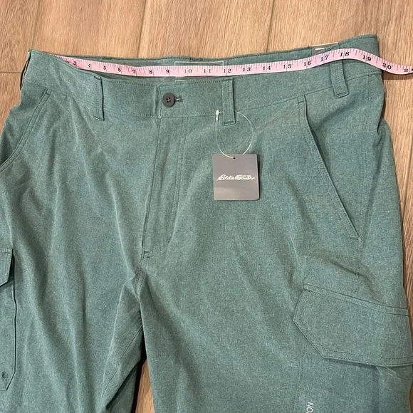 NWT Eddie Bauer Amphib Cargo Shorts Outdoor 38 Waist Athletic Hiking Blue - Picture 6 of 16